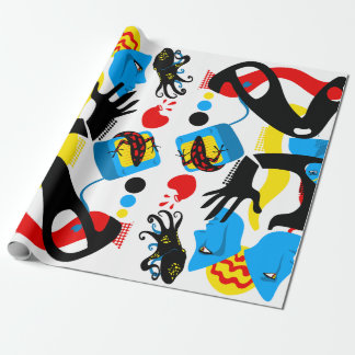 Papier Cadeau Télévision bleue