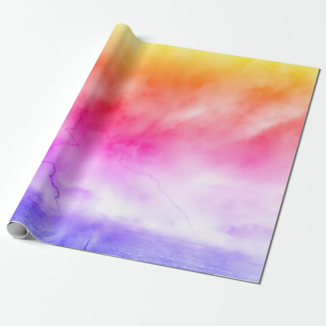 PAPIER CADEAU TEMPÊTE DANS LES COULEURS EN COULEUR DE COULEUR (Déroulé)