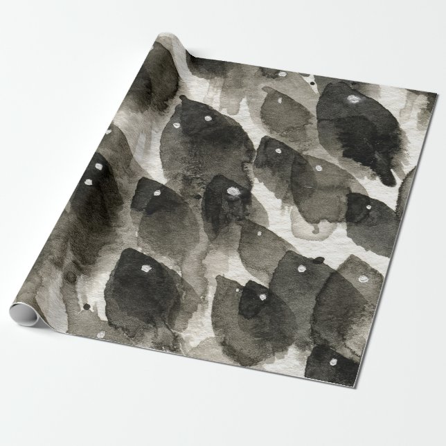Papier Cadeau Tempête de poissons (Déroulé)
