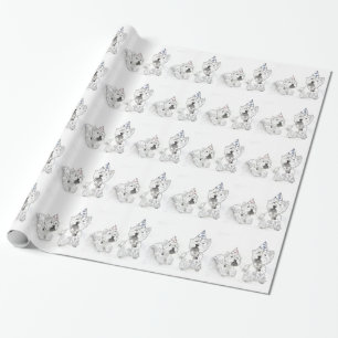 Papier Cadeau Temps de partie de Westie
