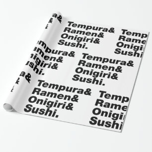 Papier Cadeau Tempura & Ramen & Onigiri & Sushi.