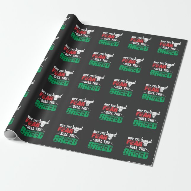 Papier Cadeau Tendance Stock du commerce de crainte de l'avidité (Déroulé)