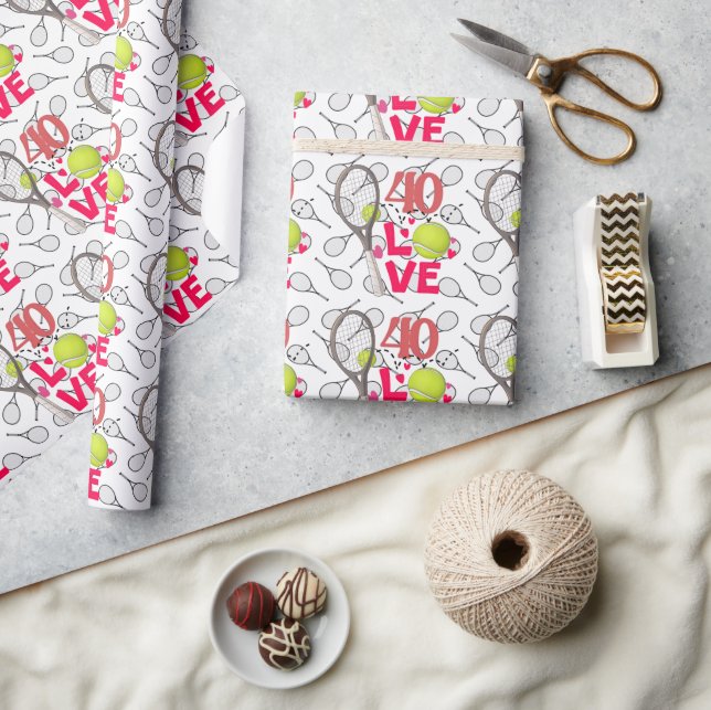 Papier Cadeau Tennis 40e anniversaire (Artisanat)