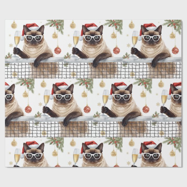 Papier Cadeau Tennis Christmas Party Thème pour Amoureux de les  (Plat)