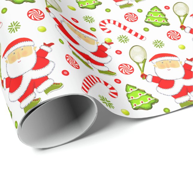 Papier cadeau Tennis Holiday (Coin rond)