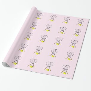 Papier Cadeau Tennis Rose Sports