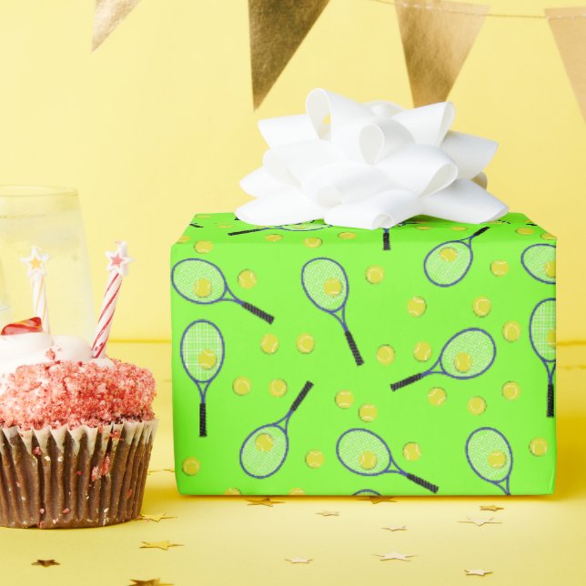 Papier Cadeau Tennis Sports Anniversaire (Fête d'anniversaire)