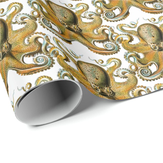 Papier Cadeau Tentacules de cru de dessin de poulpe (Coin rond)