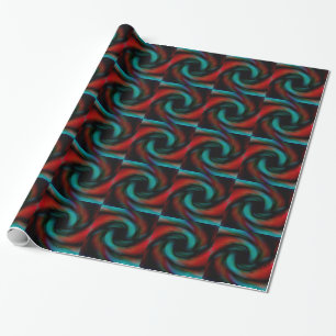 Papier Cadeau Tentacules rouges et verts