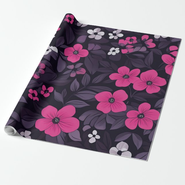Papier Cadeau Terminez-Le "Fleur Madder" (Déroulé)