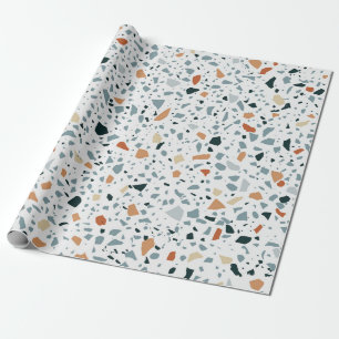 Papier Cadeau Terrazzo sol marbre sans soudure patter artisanal