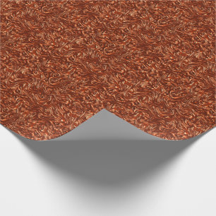 Papier Cadeau Terre cuite brune texturée