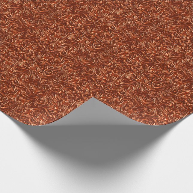 Papier Cadeau Terre cuite brune texturée (Coin)