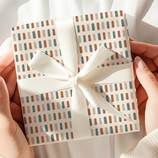 Papier Cadeau Terre tonique moderne géométrique (Créateur téléchargé)