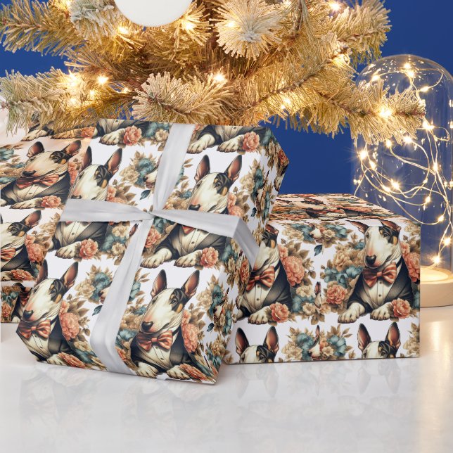 Papier Cadeau Terrier Floral Cute Retro (Vacances)