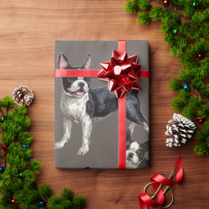 Papier Cadeau Terriers de Boston