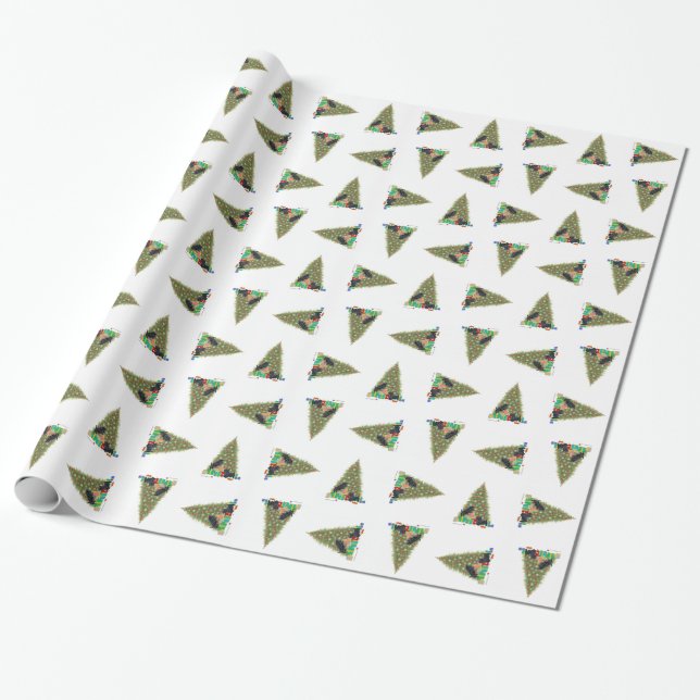 Papier Cadeau Terriers écossais à Christmastime (Déroulé)