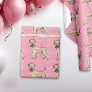 Papier Cadeau Tervueren à poil doux Motif Cœur Amour Chien