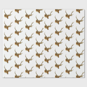 Papier Cadeau Tête de cerf avec colliers moyens #1