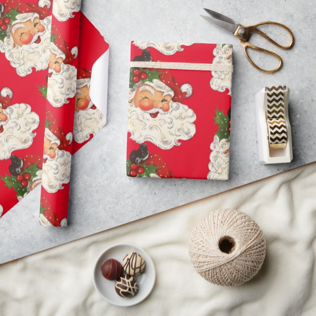 Papier Cadeau Tête de Noël du père de l'oeil Winklinge (Créateur téléchargé)
