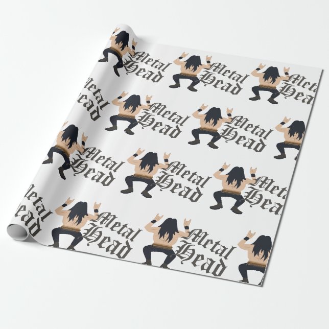 Papier Cadeau Tête métallique (Déroulé)