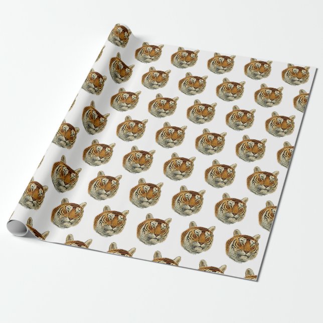 Papier Cadeau Tête vintage (Déroulé)