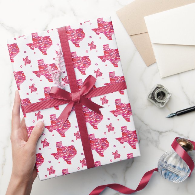 Papier Cadeau Texas Kisses (Créateur téléchargé)