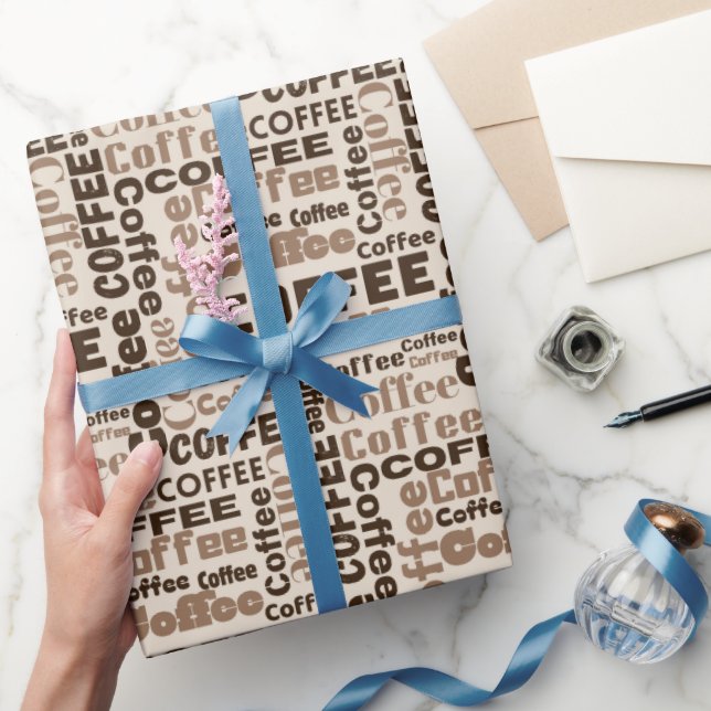 Papier Cadeau Texte du café (Cadeaux)