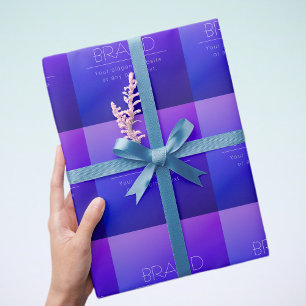 Papier Cadeau Texte élégant et modifiable & Couleur violette mod