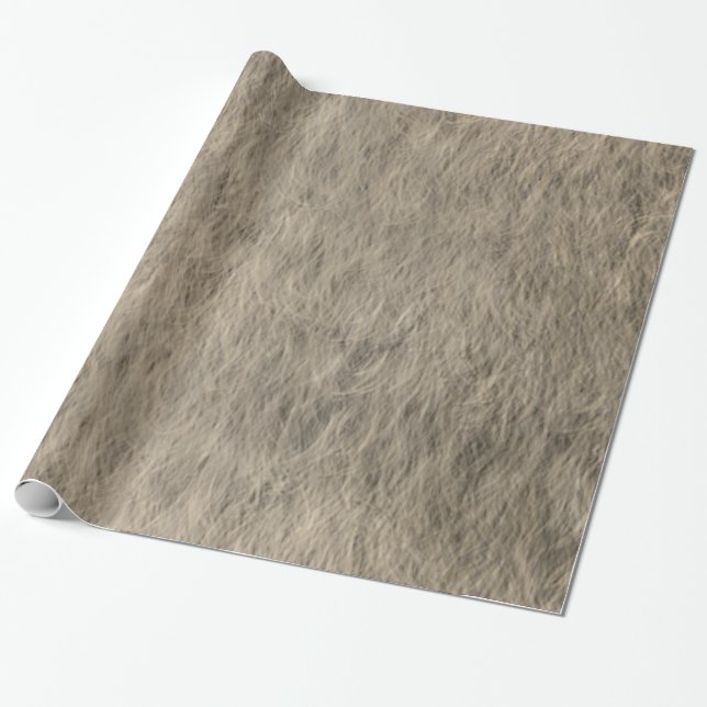 Papier Cadeau Texture abstraite de fourrure - beige (Déroulé)