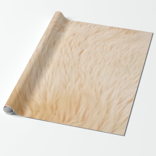 Papier Cadeau Texture animale de fourrure de chèvre (Déroulé)