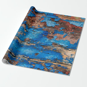 Papier Cadeau Texture arrière - plan bois bleu