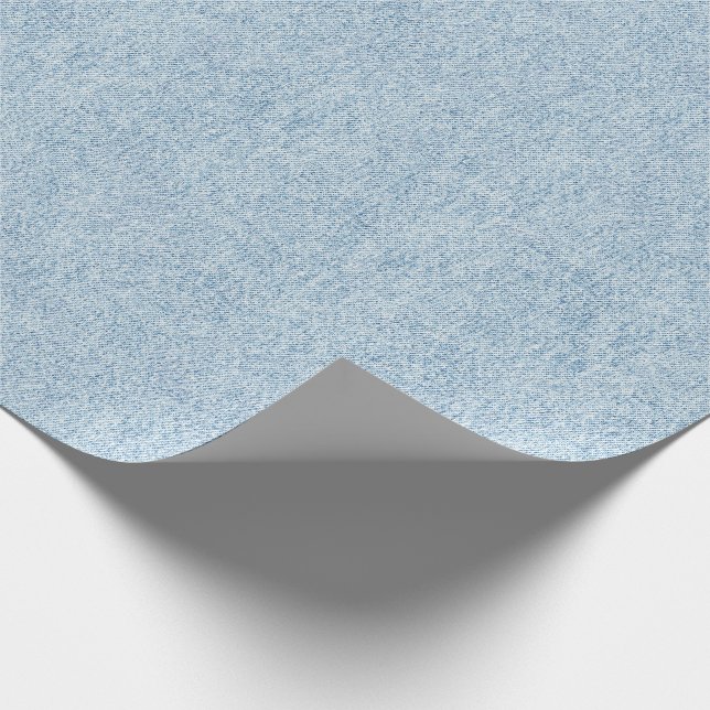 Papier Cadeau Texture bleu-clair de denim (Coin)