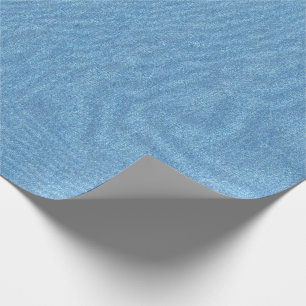 Papier Cadeau Texture bleue moyenne de denim