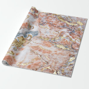 Papier Cadeau Texture cool en marbre doré