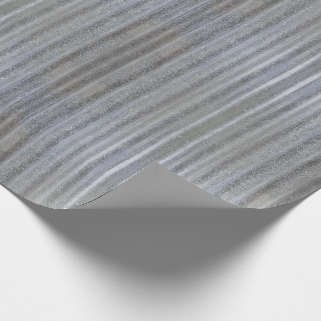 Papier Cadeau Texture de fibre de verre cannelée par gris (Coin)