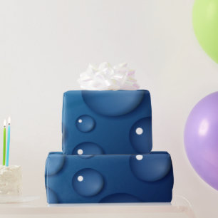 Papier Cadeau Texture de goutte d'eau bleue