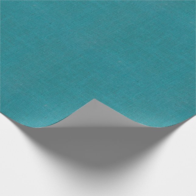 Papier Cadeau Texture de toile de jute de turquoise (Coin)