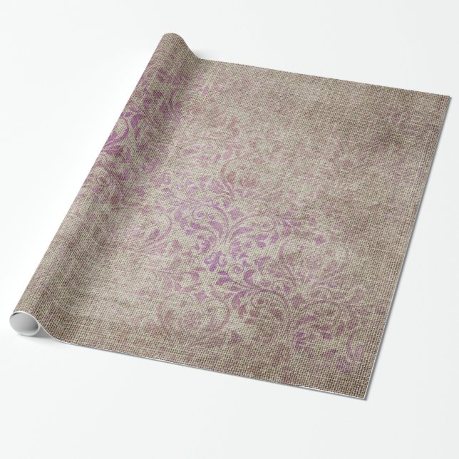 Papier Cadeau Texture des Damas vieilles (Déroulé)