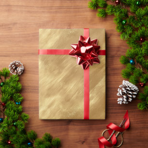 Papier Cadeau Texture dorée brossée abstraite