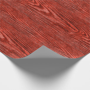 Papier Cadeau Texture en bois patiné rouge