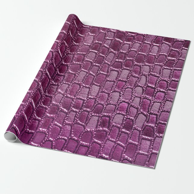 Papier Cadeau Texture en cuir violet (Déroulé)