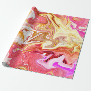 Papier Cadeau Texture en marbre incolore, motif abstrait
