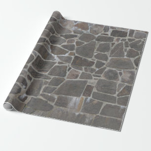 Papier Cadeau Texture grise de mur en pierre