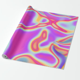Papier Cadeau Texture liquide rose iridescente 6
