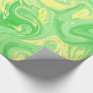 Papier Cadeau Texture marbrée vert clair, technique riche d'ebr