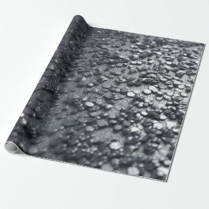 Papier Cadeau Texture métallique argentée