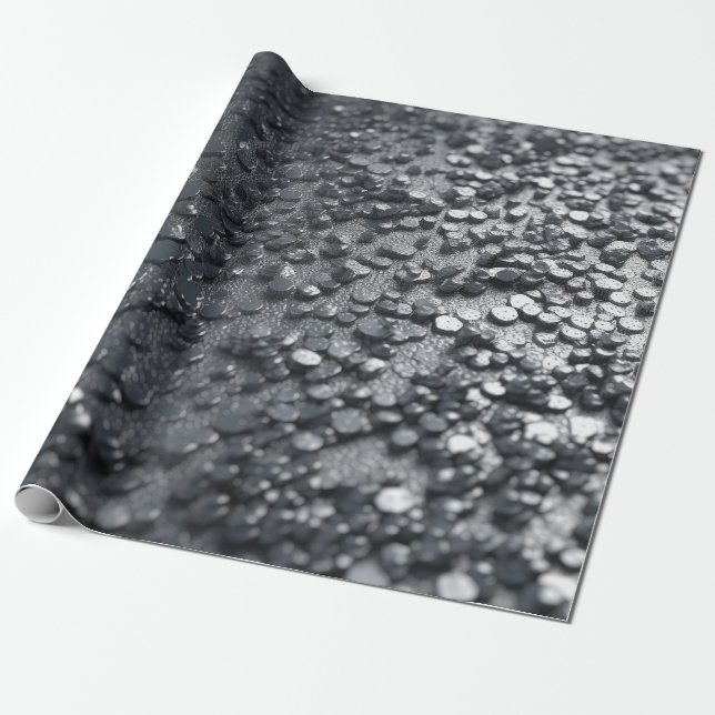 Papier Cadeau Texture métallique argentée (Déroulé)
