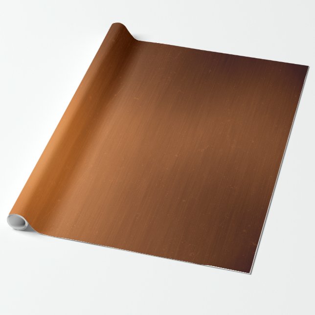Papier Cadeau Texture métallique de cuivre affligée 24 (Déroulé)