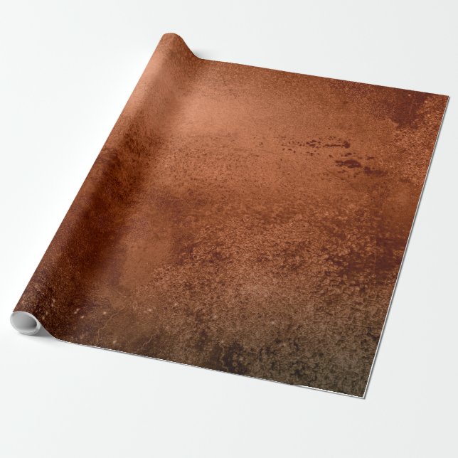 Papier Cadeau Texture métallique de cuivre affligée 5 (Déroulé)